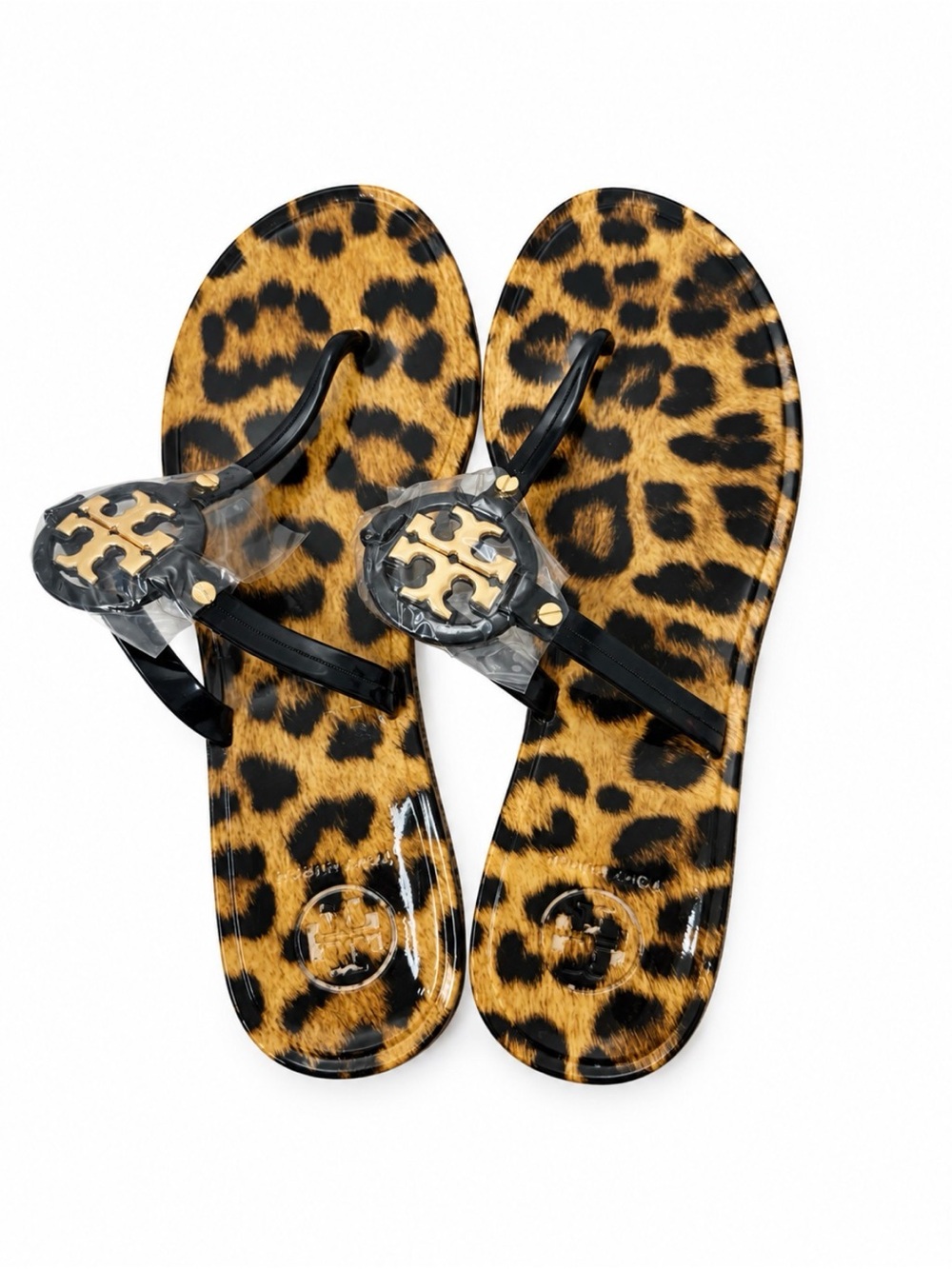 Flip-flop leopard print sandals